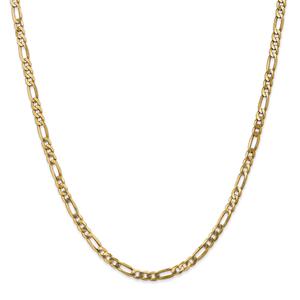 Gold Classics(tm) 4mm. 14kt. Gold Flat Figaro Chain Necklace