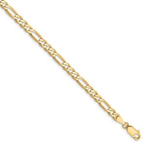 Gold Classics(tm) 4mm. 14kt. Gold Flat Figaro Chain Necklace alternate view