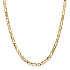 Gold Classics(tm) 4.75mm. 14kt. Gold Flat Figaro Chain Necklace