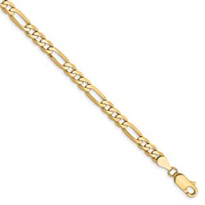 Gold Classics(tm) 4.75mm. 14kt. Gold Flat Figaro Chain Necklace alternate view