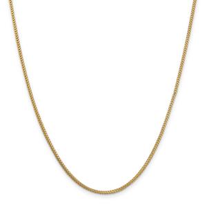 Unisex Gold Classics(tm) 1.3mm. 14kt. Solid Polished Franco Necklace