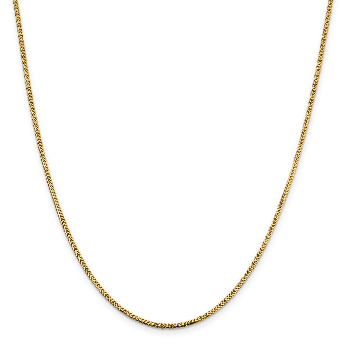 Unisex Gold Classics(tm) 1.4mm. 14kt. Solid Polished Franco Necklace