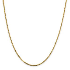 Unisex Gold Classics(tm) 1.4mm. 14kt. Solid Polished Franco Necklace
