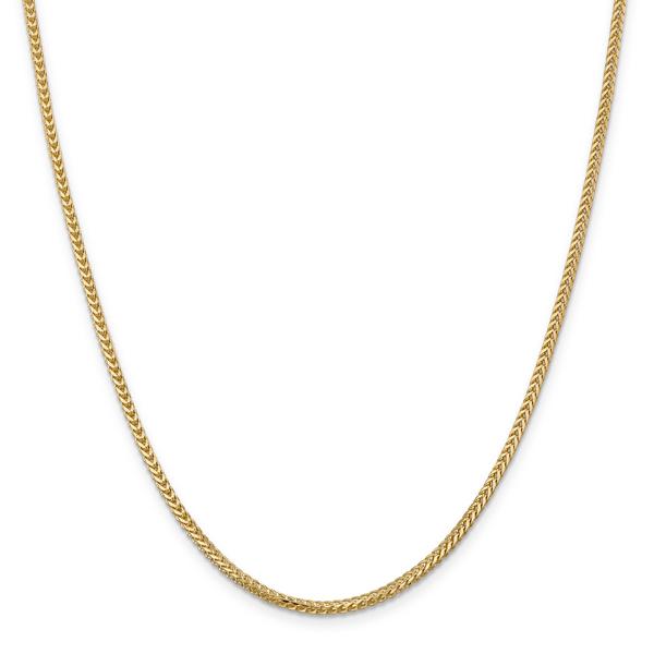 Unisex Gold Classics(tm) 2.0mm. 14kt. Solid Polished Franco Necklace
