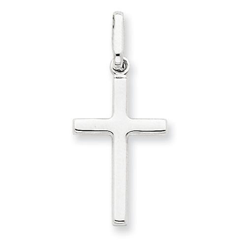 Unisex Gold Classics(tm) 14kt. White Gold Cross Pendant