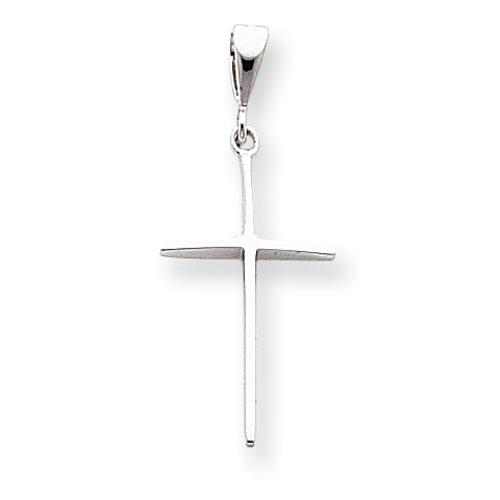 Gold Classics(tm) Thin 14kt. White Gold Cross Pendant