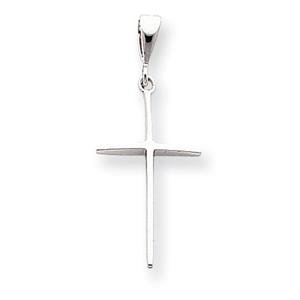 Gold Classics(tm) Thin 14kt. White Gold Cross Pendant
