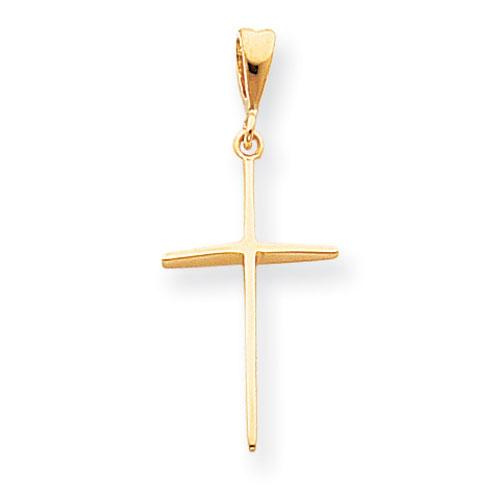 Unisex Gold Classics(tm) Polished Thin 14kt. Cross Pendant