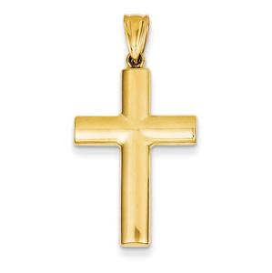 Unisex Gold Classics(tm) Yellow Gold Hollow Cross Pendant