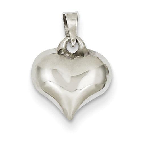 Gold Classics(tm) 14kt. White Gold Puffed Heart Pendant