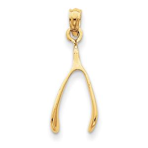 Gold Classics(tm) 14kt. Yellow Gold Wishbone Pendant