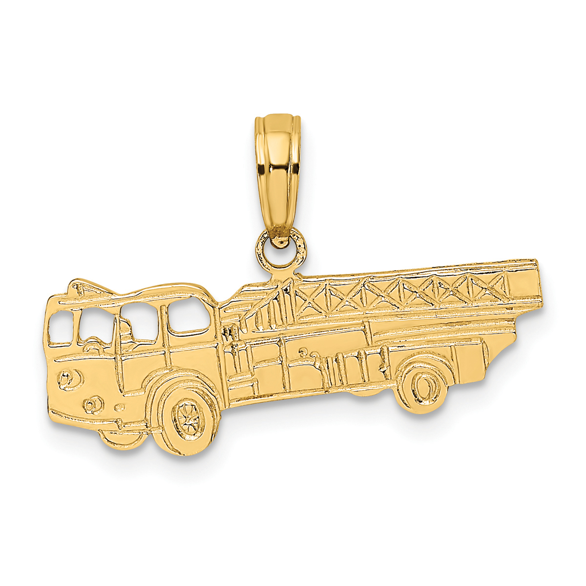 Unisex Gold Classics(tm) 14kt. Gold Fire Truck Charm