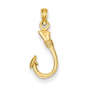 Gold Classics(tm) 14k. Fish Hook Pendant
