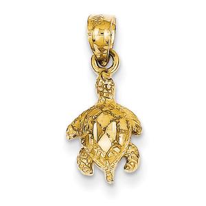 Gold Classics(tm) Turtle Pendant