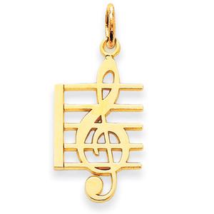 Gold Classics(tm) 14k. Music Note Charm