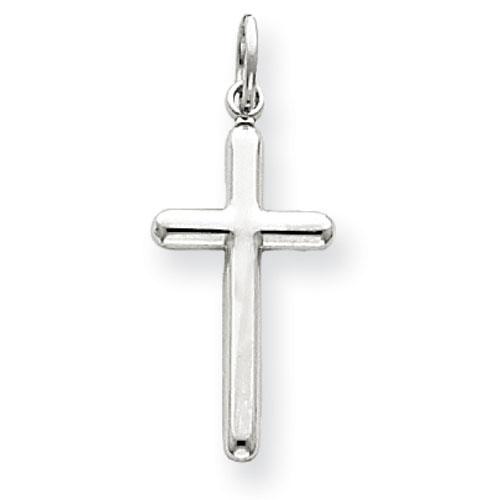 Unisex Gold Classics(tm) 14kt. White Gold Cross Pendant