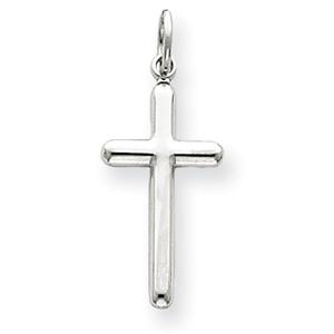 Unisex Gold Classics(tm) 14kt. White Gold Cross Pendant