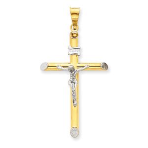 Unisex Gold Classics(tm) Two Tone & Rhodium INRI Crucifix