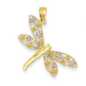 Gold Classics(tm) 14kt. Filigree Dragonfly Pendant