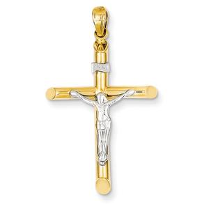 Unisex Gold Classics(tm) 14kt. Hollow Crucifix Pendant