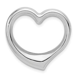 Gold Classics(tm) 14kt. White Gold Hollow Heart Slide Pendant