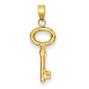 Gold Classics(tm) 14kt. Rounded Key Pendant