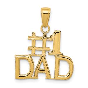 Mens Gold Classics(tm) 14kt. #1 DAD Pendant