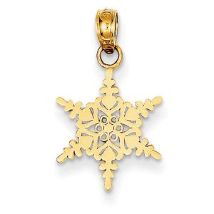 Gold Classics(tm) 14kt. Small Snowflake Pendant