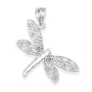 Gold Classics(tm) 14kt. White Gold Dragonfly Pendant