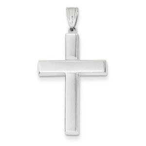 Gold Classics(tm) 14kt. Polished Hollow White Gold Pendant