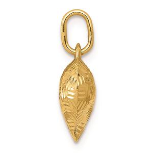 Gold Classics(tm) 14kt. Basket Weave Pattern 3D Heart Pendant alternate view