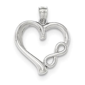 14kt. White Gold Infinity Heart Pendant