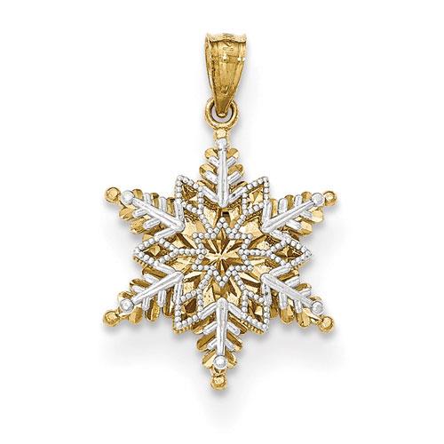 Gold Classics(tm) 14kt. Snowflake Pendant