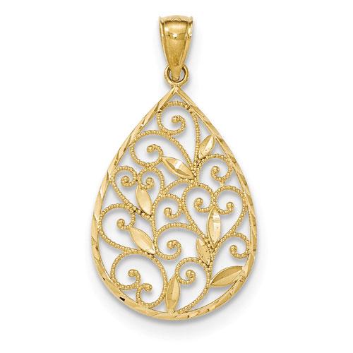 Gold Classics(tm) 14kt. Polished Teardrop Pendant