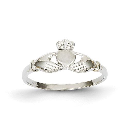 Gold Classics(tm) 14kt. Polished & Satin Claddagh Ring
