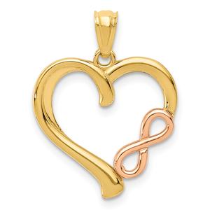 Gold Classics(tm) 14kt. Two-Tone Infinity Heart Pendant