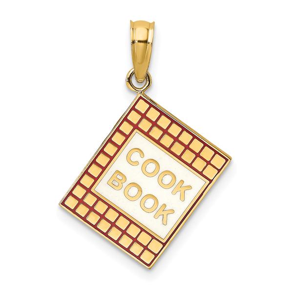 Unisex Gold Classics(tm) 14kt. Gold Red 3D Cookbook Charm