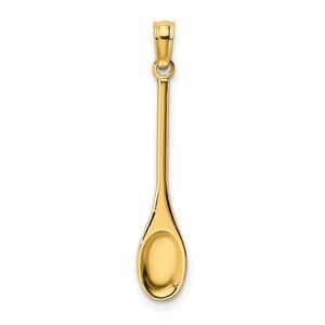 Unisex Gold Classics(tm) 14kt. Gold Polished 3D Spoon Charm