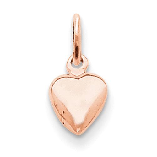 Gold Classics(tm) 14kt. Rose Gold 3D Medium Heart Charm