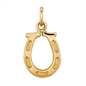Gold Classics(tm) 14kt. Gold Solid Polished Horseshoe Charm