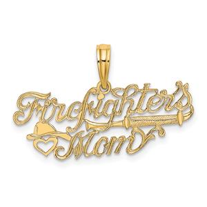 Gold Classics(tm) 14kt. Gold Firefighter's Mom Pendant