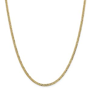 Unisex Gold Classics(tm) 3.1mm. Solid Polished Light Cuban Necklace