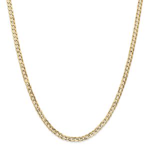Gold Classics(tm) 3.8mm. 14kt. Open Concave Curb Chain Necklace