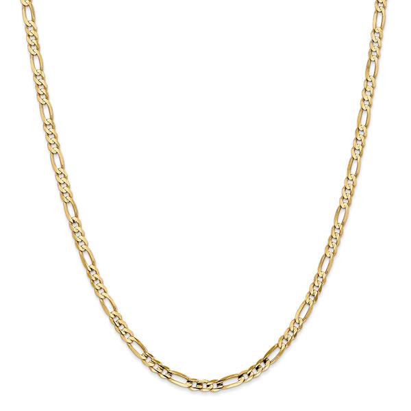 Gold Classics(tm) 4mm. 14kt. Concave Open Figaro Chain Necklace