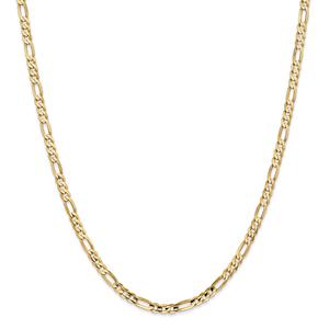 Gold Classics(tm) 4mm. 14kt. Concave Open Figaro Chain Necklace