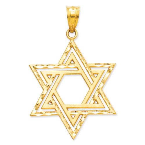 Gemstone Classics(tm) Solid Polished Star of David Charm
