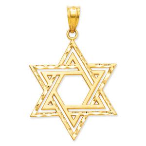 Gemstone Classics(tm) Solid Polished Star of David Charm