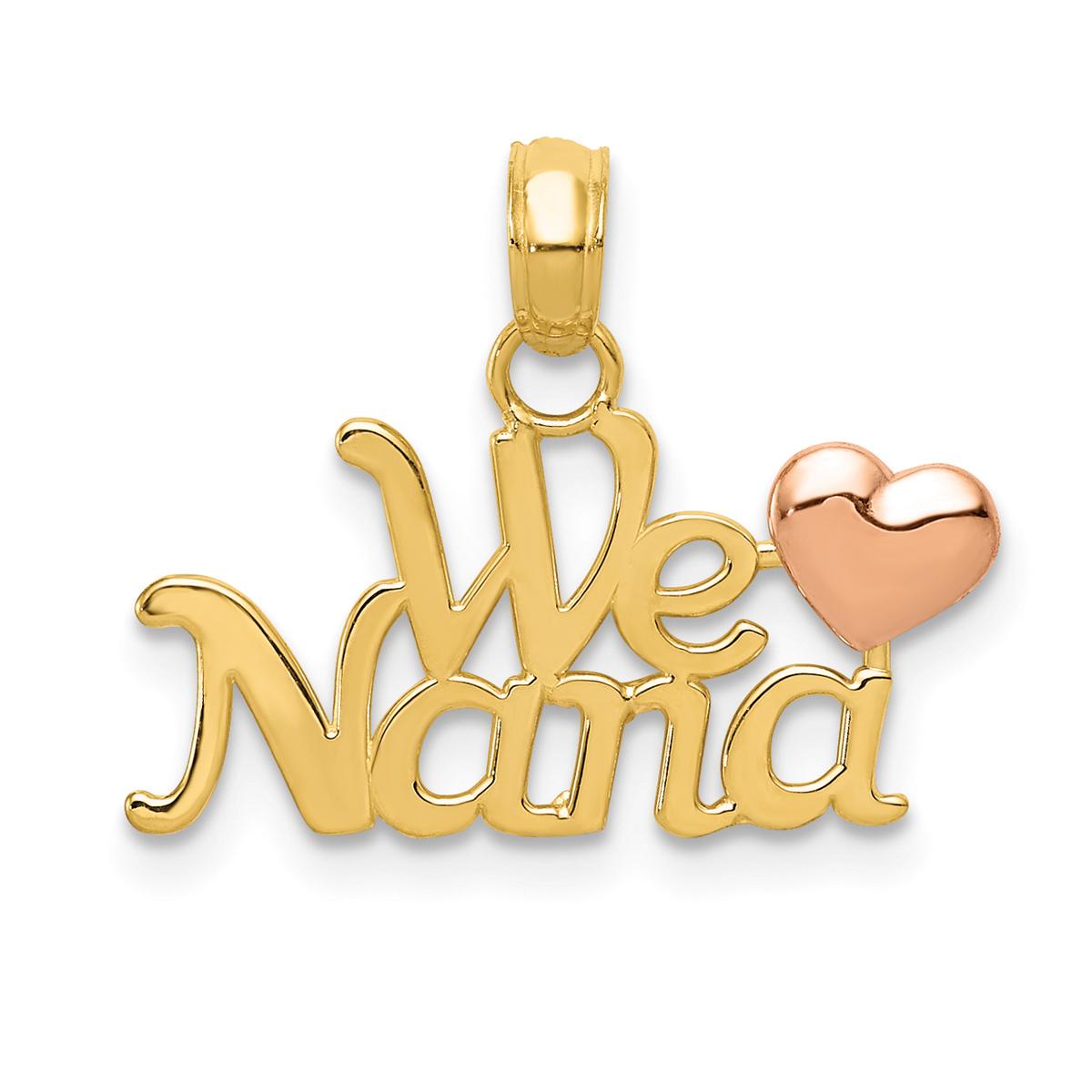 Gold Classics(tm) 14kt. Two-Tone WE LOVE NANA Charm