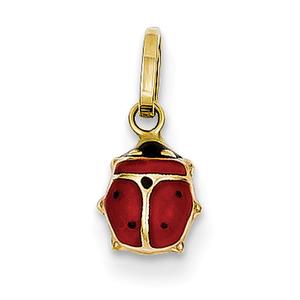 Gold Classics(tm) 14kt. Gold Enameled Ladybug Charm