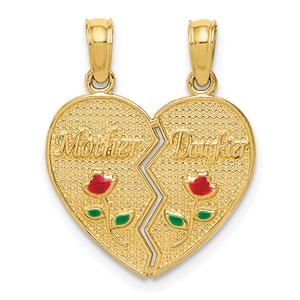 Gold Classics(tm) 14kt. MOTHER DAUGHTER Break Apart Pendant